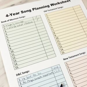 4 Year Primary Songs Planning Worksheet Easy ideas for Music Leaders Primary Song Planning Worksheet 20220405 161844 2