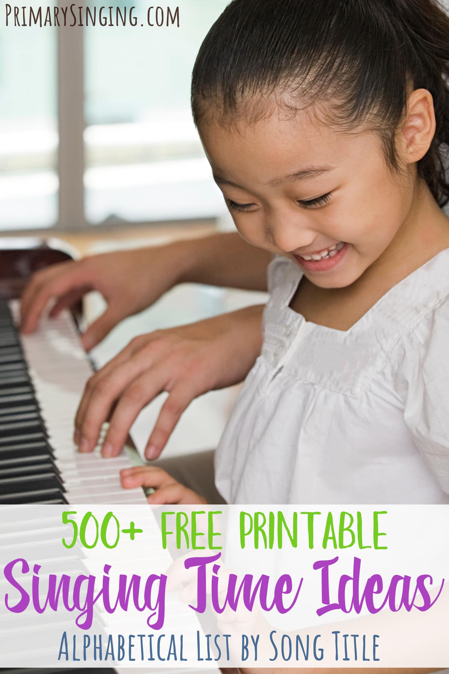 Come Follow Me Primary Songs List for all 4 year - Old Testament, New Testament, Book of Mormon and Doctrine & Covenants (D&C) years! Find tons of singing time ideas for each of your Primary song choices in this extensive list including free printable song helps!