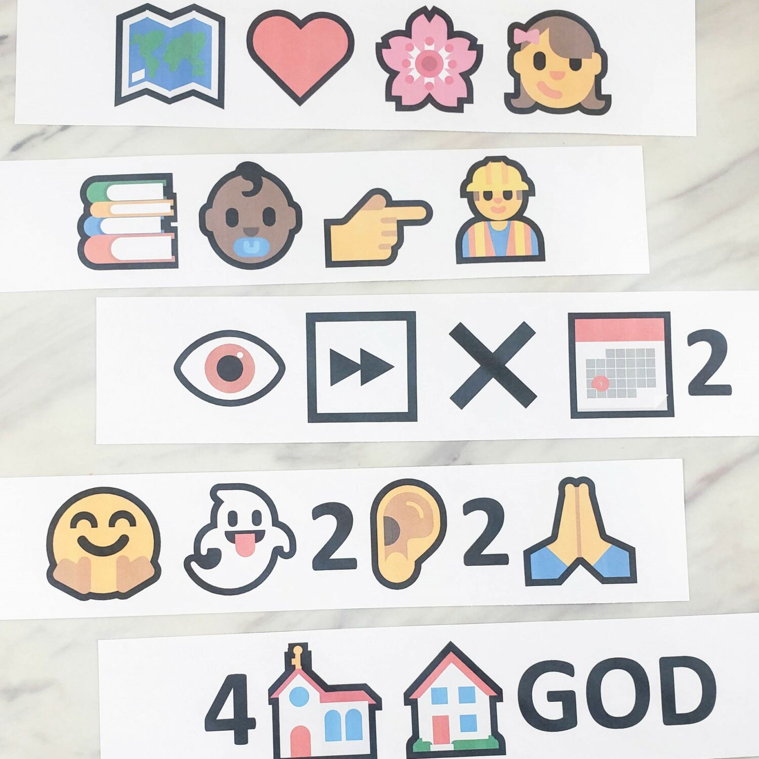 I Love to See the Temple Emojis Singing Time idea