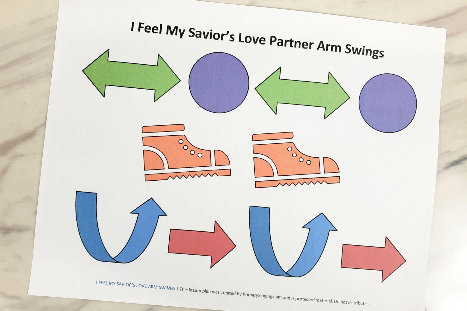 For a fun way to review I Feel My Savior's Love this month, try out this simple I Feel My Savior's Love Partner Arm Swings activity! Have each child find a partner and have some fun with this people interactions activity! #LDS #Primary #Singingtime #Musicleader