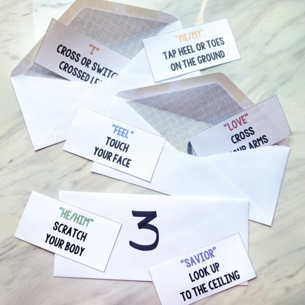 25 I Feel My Savior's Love Singing Time Ideas 13 I Feel My Savior's Love Secret Words singing time idea for LDS Primary Music Leaders