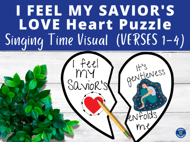 25 I Feel My Savior's Love Singing Time Ideas Easy ideas for Music Leaders I feel my saviors love heart puzzle