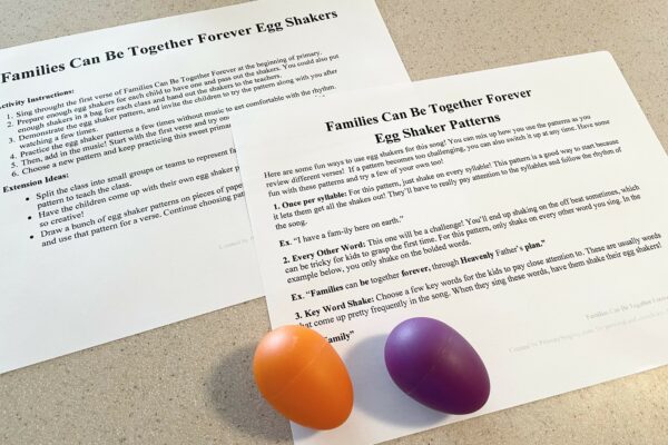 Families Can Be Together Forever Egg Shakers