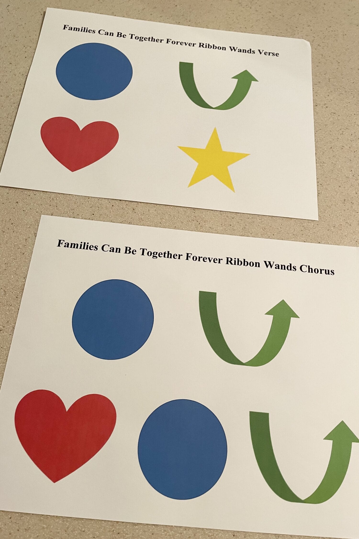 Families Can Be Together Forever Ribbon Wands Singing Time Ideas for LDS Primary Music Leaders