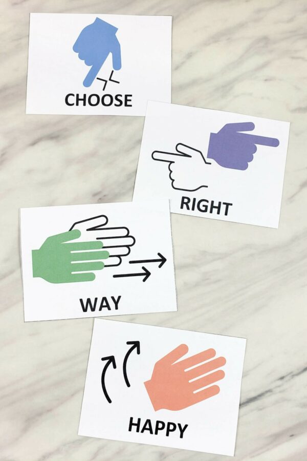 Choose the Right Way Sign Language - fun and easy singing time idea for LDS Primary music leaders with printable song helps and sign language signs! Easy and fun way to teach Choose the Right Way.