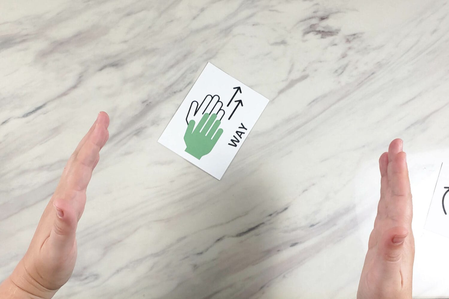 ASL Sign Language Way printable card