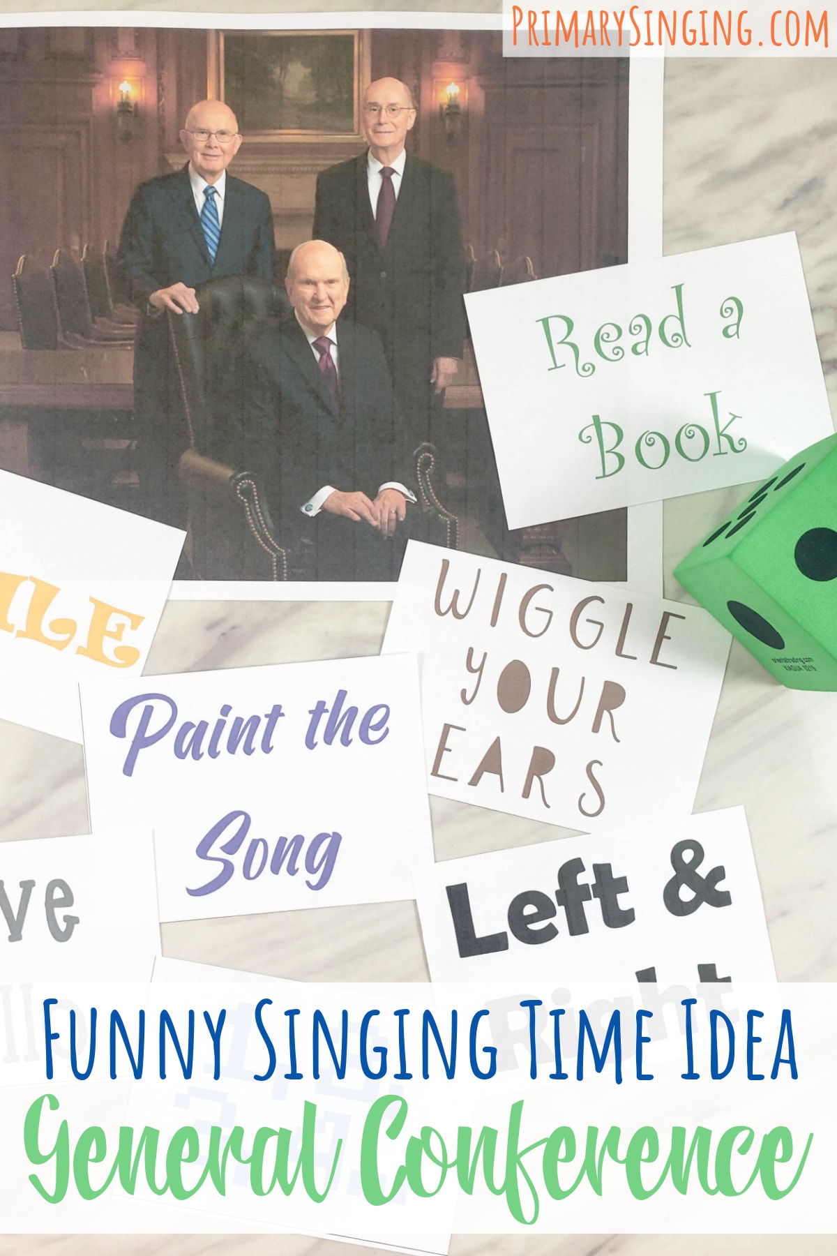Funny General Conference Moments Singing Time idea with fun and unique ways to sing to match the stories from the LDS Prophets hilarious stories! Printable song helps for Primary Music Leaders.
