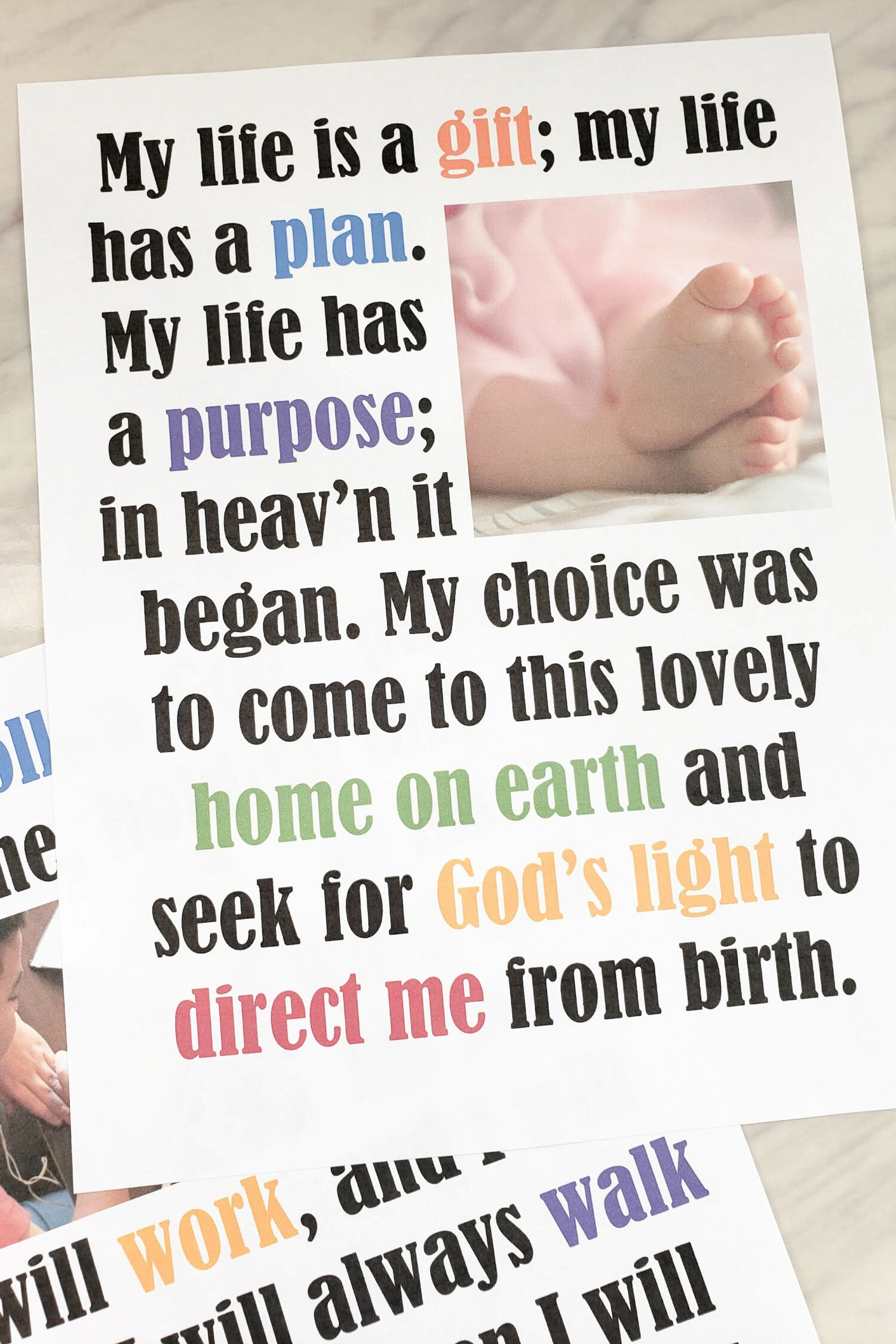 I Will Follow God's Plan Flip Chart for LDS Primary music leaders - printable singing time song helps and lyrics