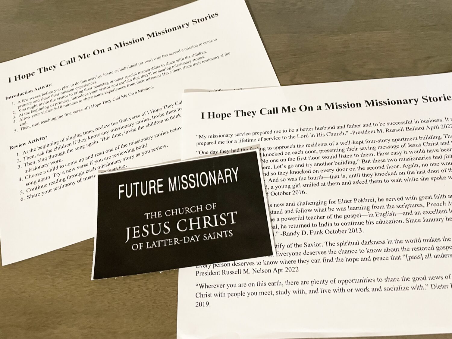 I Hope They Call Me on a Mission - Missionary Stories singing time idea for LDS Primary Music Leaders! Fun and easy idea to bring the song to life for LDS Primary Music Leaders.