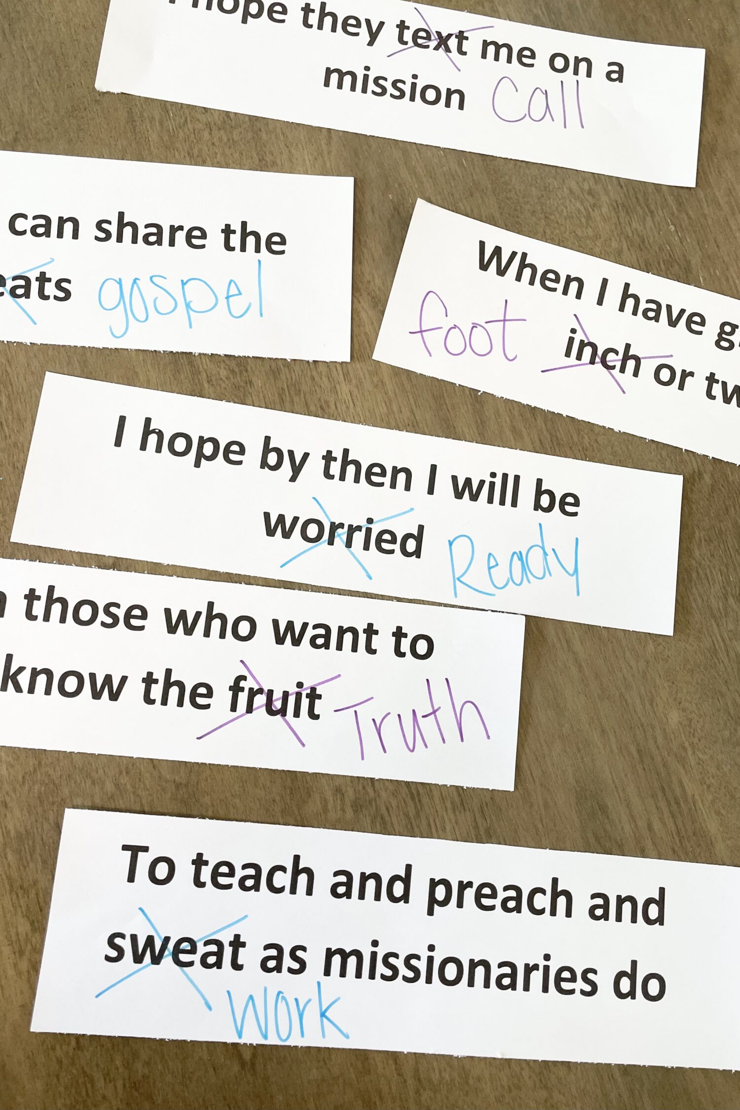 Use this Silly Word Swap activity to review I Hope They Call Me On a Mission in primary! Just swap out one of the song lyrics for a silly word and see if the kids can detect the word that doesn't quite fit! Or, switch it up and play as a MadLib! Easy singing time idea for LDS Primary Music Leaders with printable song helps. 