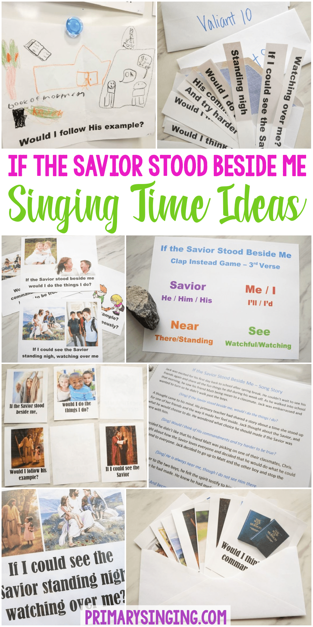 27 Singing Time Ideas If the Savior Stood Beside Me -- Resource for teaching If the Savior Stood Beside Me and reviewing this song in Primary for LDS Music Leaders! #LDS #Primary #SingingTime 