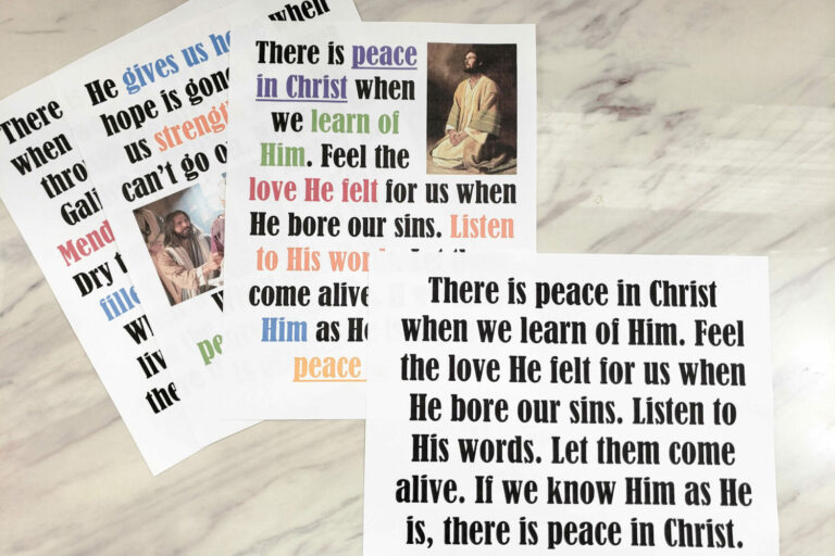 Peace in Christ Flip Chart &amp; Lyrics - Primary Singing