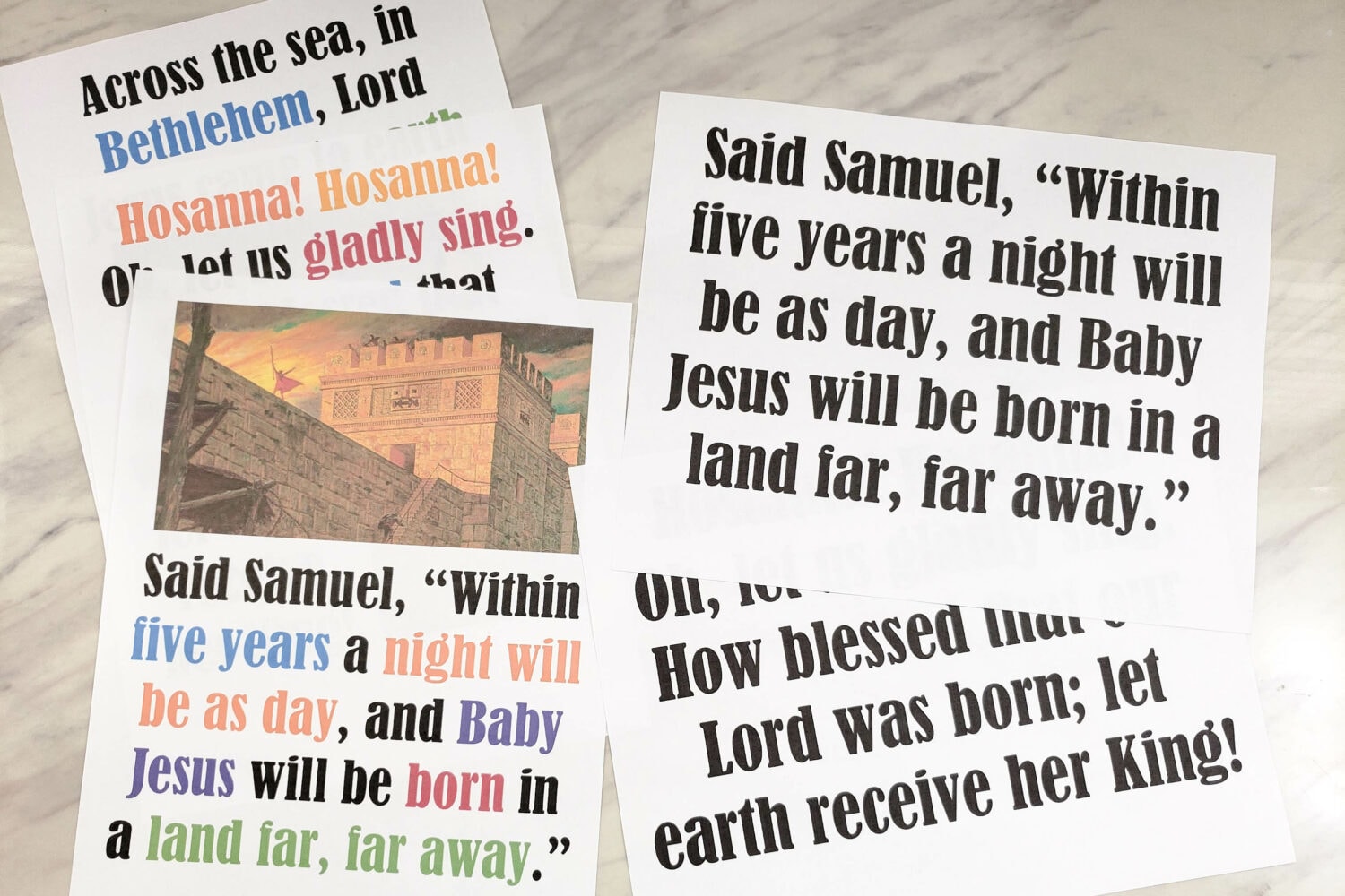 Samuel Tells of Baby Jesus Flip Chart for LDS Primary Music Leaders - printable singing time song helps and lyrics