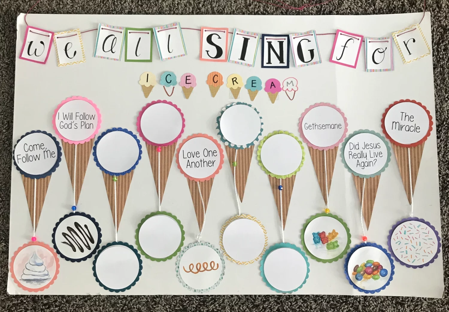 We all Sing for Ice Cream -- 20 Primary Program Review Ideas