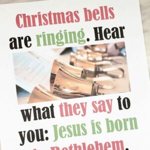 Christmas Bells Flip Chart - printable singing time flipchart for LDS Primary Music Leaders song helps and lyrics