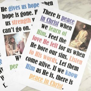 Peace in Christ Flip Chart for LDS Primary Music Leaders - printable singing time song helps and lyrics