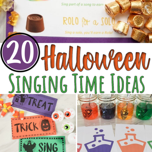 Do you include holidays in Primary? Try these 20 easy LDS Halloween Singing Time ideas for themed fun for your lesson plans - helps for Primary Music Leaders. These activities will work with learning a new song or reviewing a mix of songs with a subtle Halloween theme.