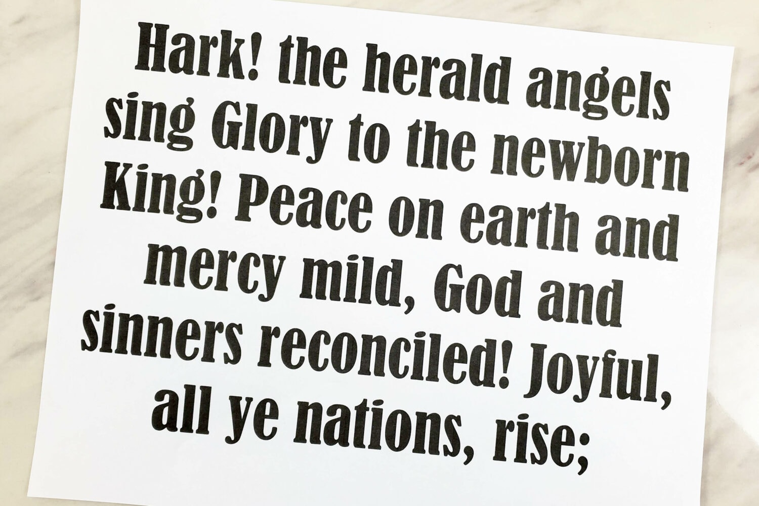 Hark the Herald Angels Sing Flip Chart & Lyrics - Printable song helps for LDS Primary music leaders Singing Time printables flipchart. This is a great LDS Hymn Christmas Song to teach and is part of the Doctrine & Covenants Come Follow Me song list.