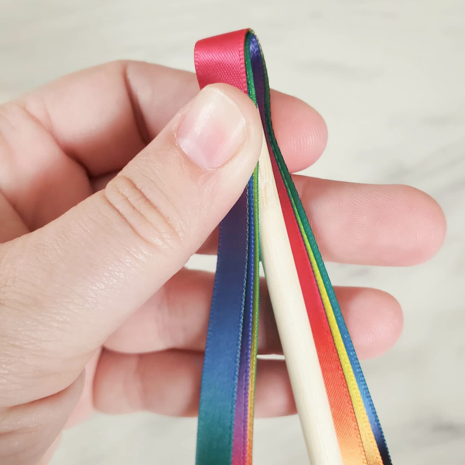 Easy DIY Tutorial with step-by-step directions for How to Make Ribbon Wands! Bright and colorful with multi-colored ribbons for unique dance ribbon wands for music, singing time, preschool kids on up! Created by an LDS Primary music leader.
