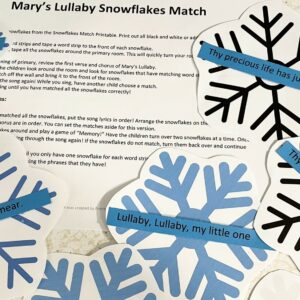 Mary's Lullaby Snowflakes Match Easy ideas for Music Leaders IMG 7716