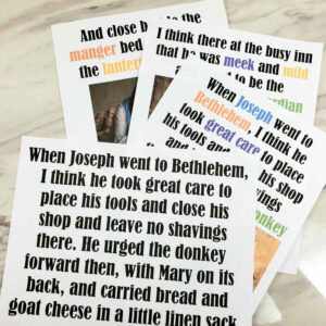 When Joseph Went to Bethlehem Flip Chart & Lyrics - printable song helps for LDS Primary Music Leaders Singing Time printables! Are you teaching this Primary Christmas song this year? It's a great one all about Joseph at the nativity.