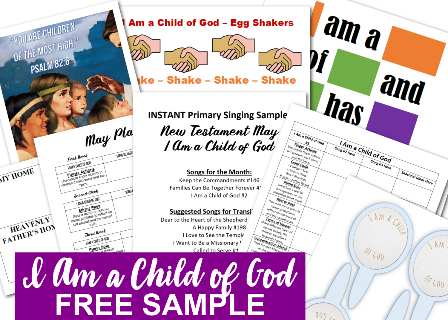 Join INSTANT Primary Singing Singing time ideas for Primary Music Leaders Instant I Am a Child of God Sample