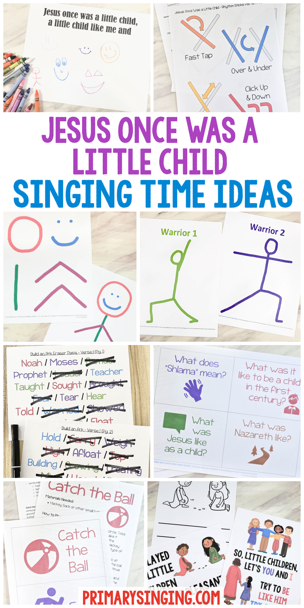 21 Jesus Once Was a Little Child Singing Time Ideas 16 21 Jesus Once Was a Little Child singing time ideas for LDS Primary Music Leaders including printable song helps!! Try these fun activities including a magic crayon, draw the song challenge, foreign language, rhythm sticks, ancient games, guest visitor and more!