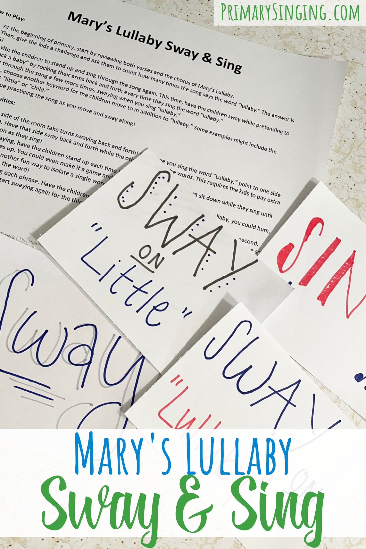 Mary's Lullaby Christmas Song Sway & Sing Easy ideas for Music Leaders Marys Lullaby Sway Sing