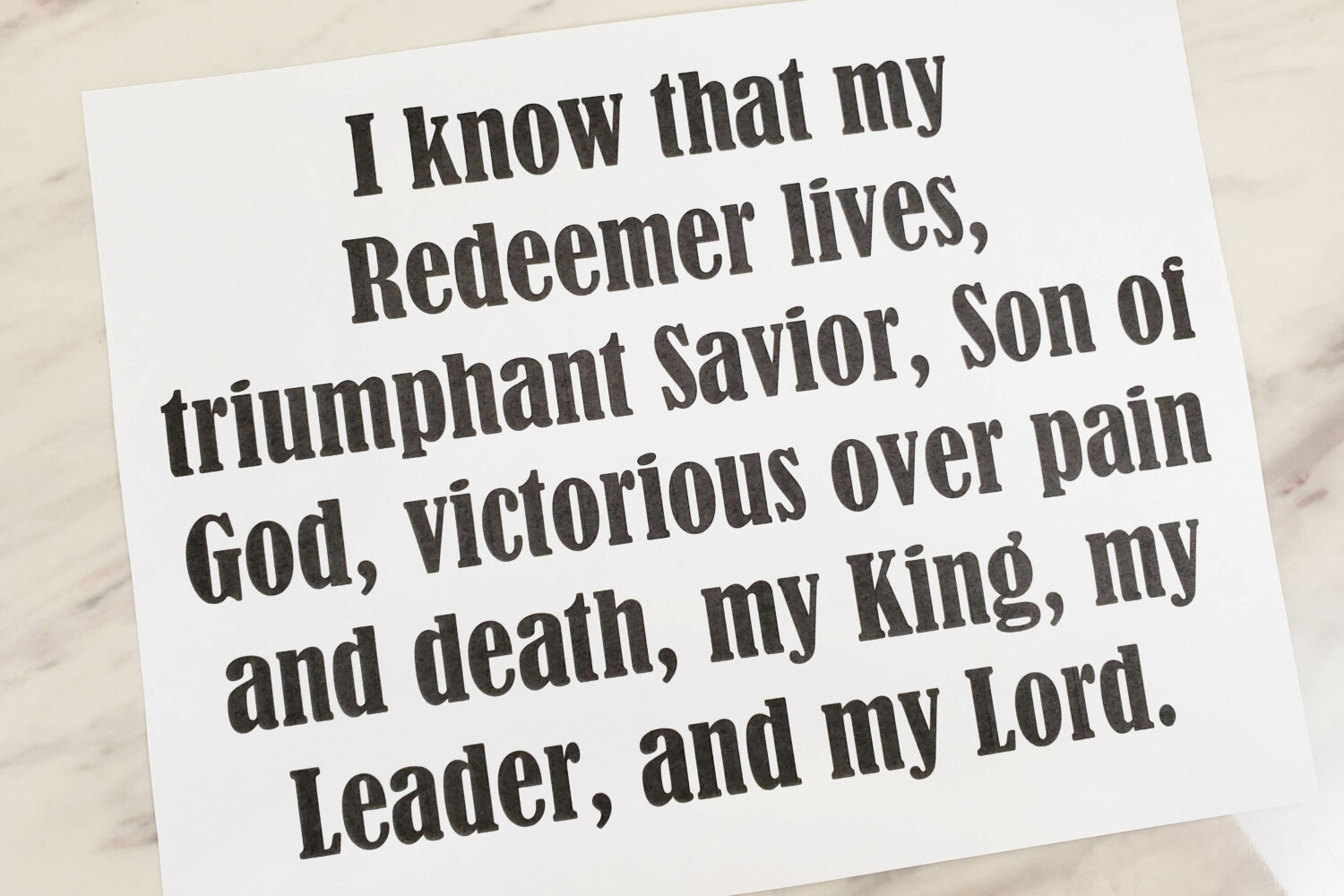 My Redeemer Lives Lyrics Flip Chart