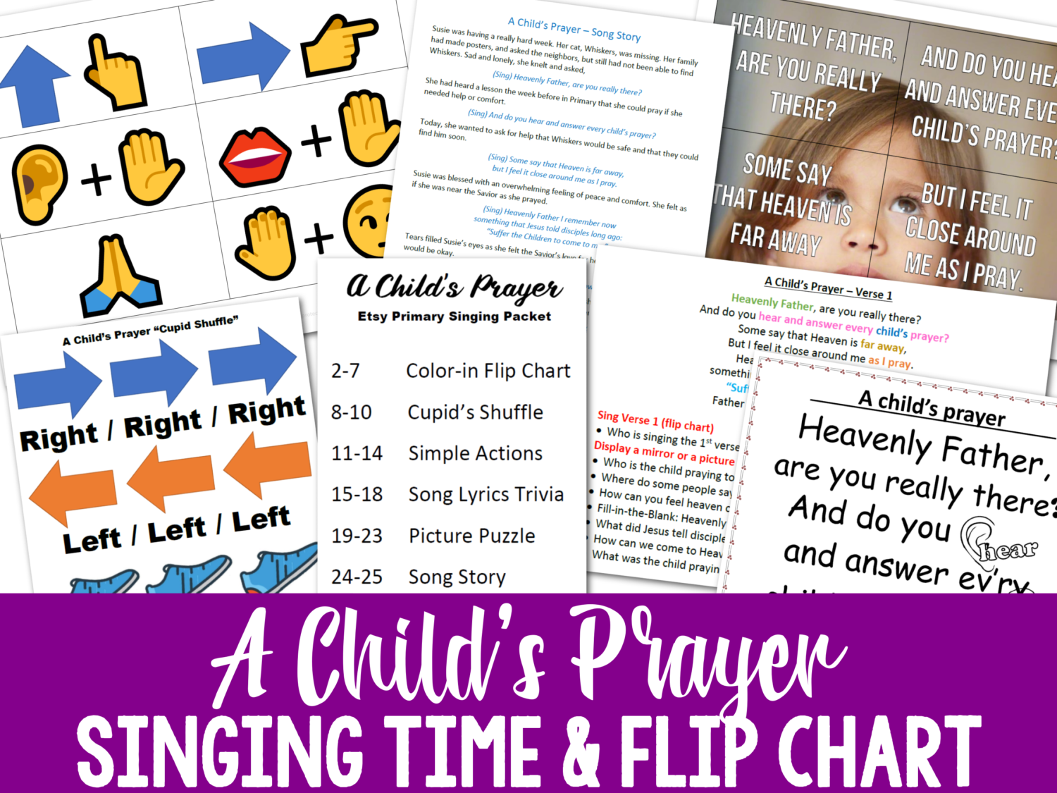A Child's Prayer singing time and flip chart teaching packet