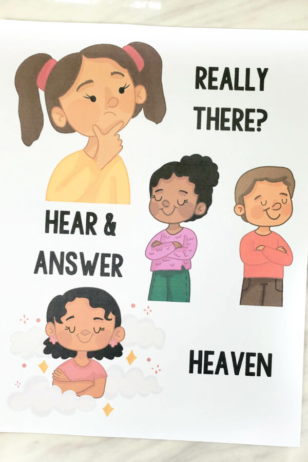 A Child's Prayer Flip chart with keywords LDS Primary singing time visuals