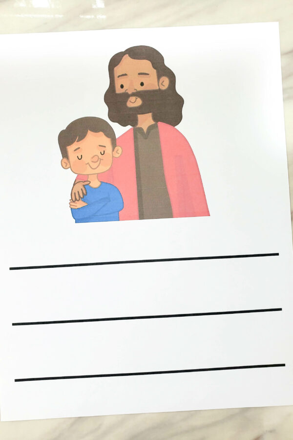 A Child's Prayer Flip chart with keywords LDS Primary singing time visuals