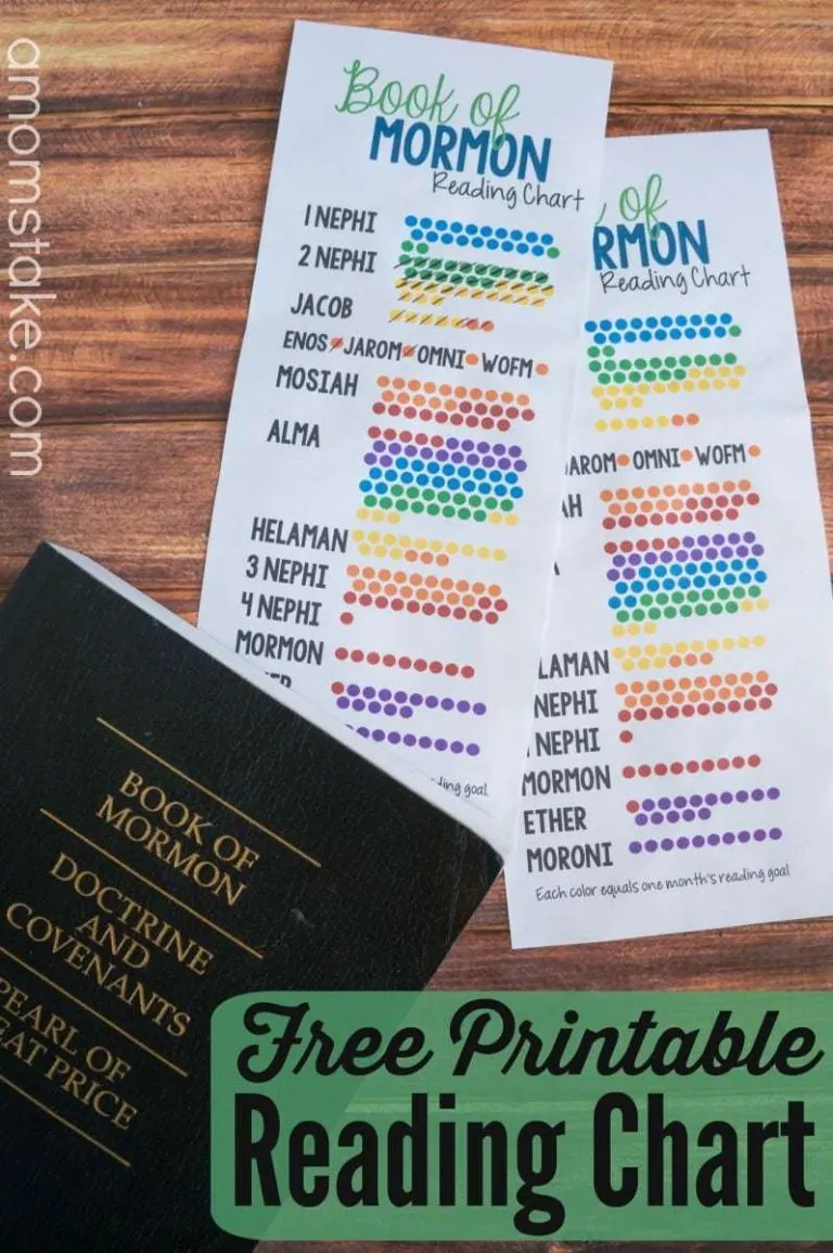 New Testament Reading Chart Bookmark 6 New Testament Reading Chart Bookmark Easy ideas for Music Leaders Book of Mormon Reading Chart