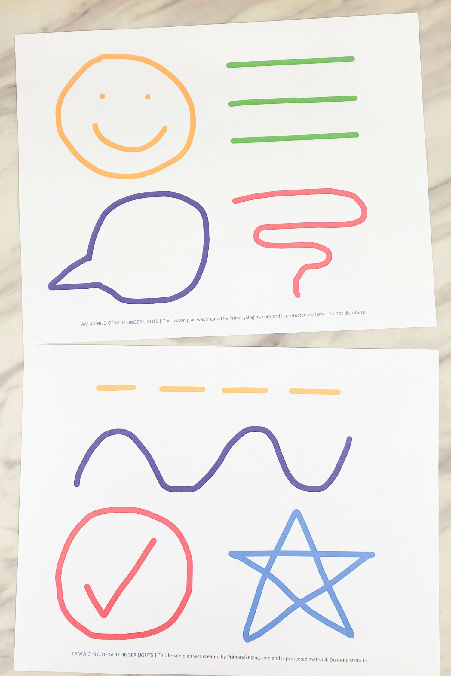 I Am a Child of God Finger Lights or Magic Crayon singing time idea! Draw the shapes in the air that go along with the song with different actions for each verse. Great teaching activity for LDS Primary music leaders.