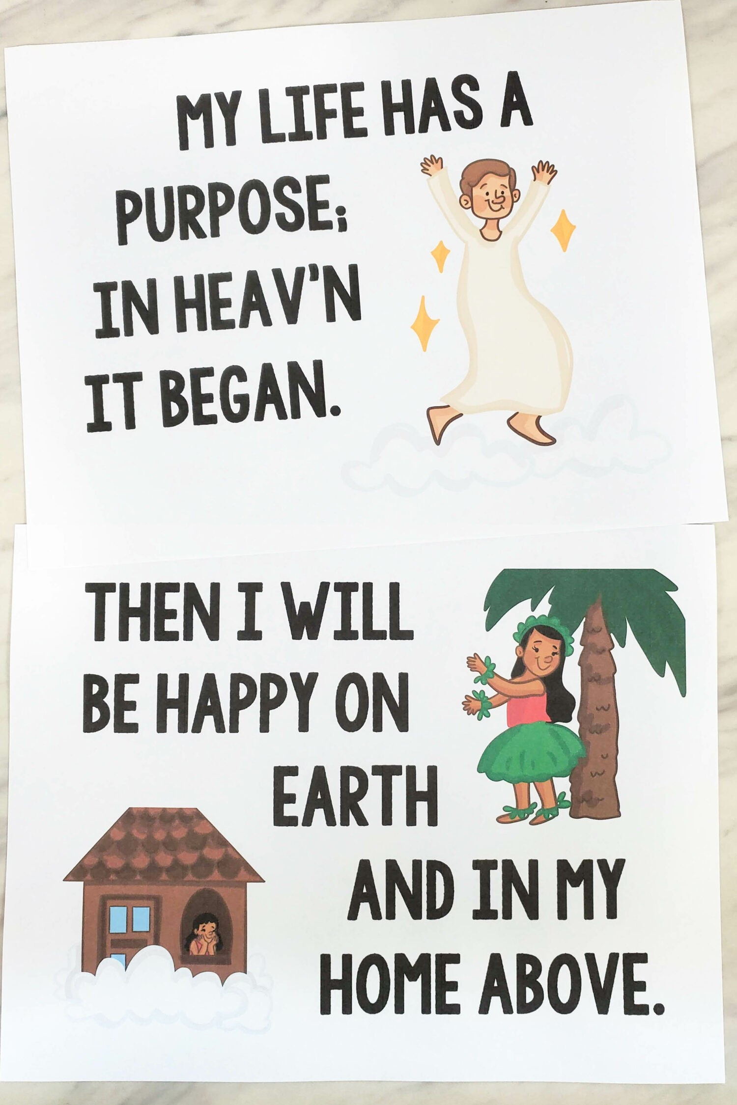 I Will Follow God's Plan Flip Chart printable lyrics and pictures to help you teach this song for LDS Primary music leaders singing time visual aids