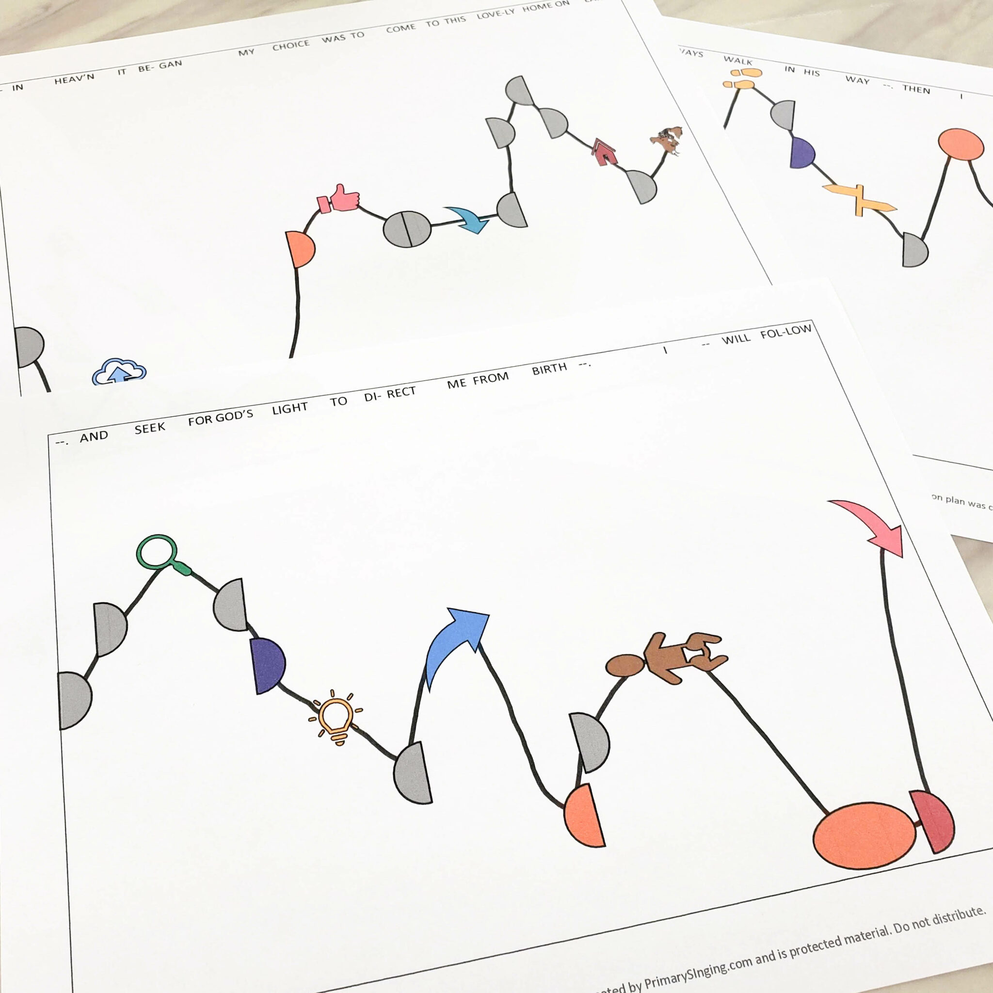 Melody Map Example Did You Think to Pray Melody Map - Primary Singing