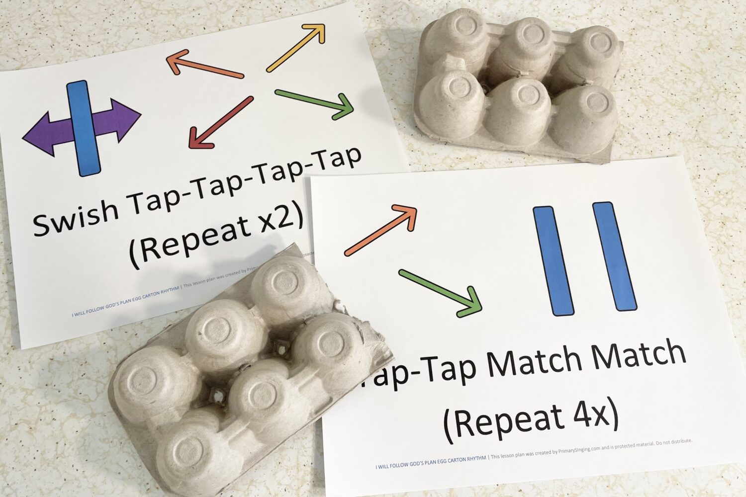 Use this fun I Will Follow God's Plan Egg Carton Rhythm that uses DIY egg carton instruments to review this Come Follow Me New Testament song for LDS Primary Music Leaders.