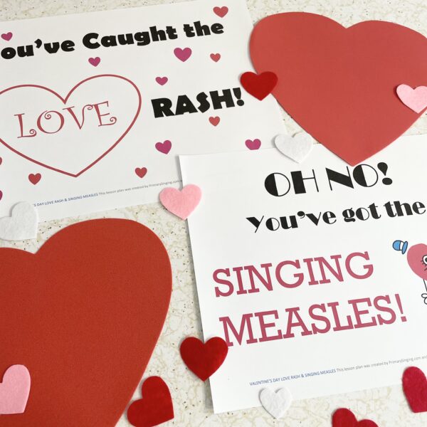 This fun Valentine's Day Love Rash and Singing Measles activity is a fun way to review any primary song by awarding singers with singing measles for LDS Primary Music Leaders Come Follow Me New Testament.