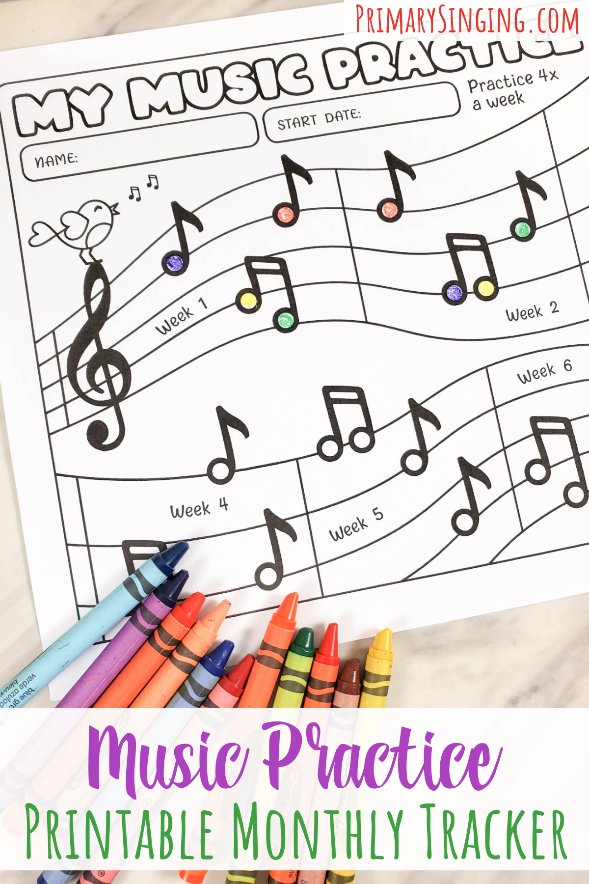 Use this adorable Music Practice Tracker to help keep up on a piano log tracking how often you practice or to remember to practice singing your Primary songs from home with a Rewards Chart to earn a fun prize! Flexible tracker with no-date for LDS Primary Music Leaders to practice singing time program songs for review!