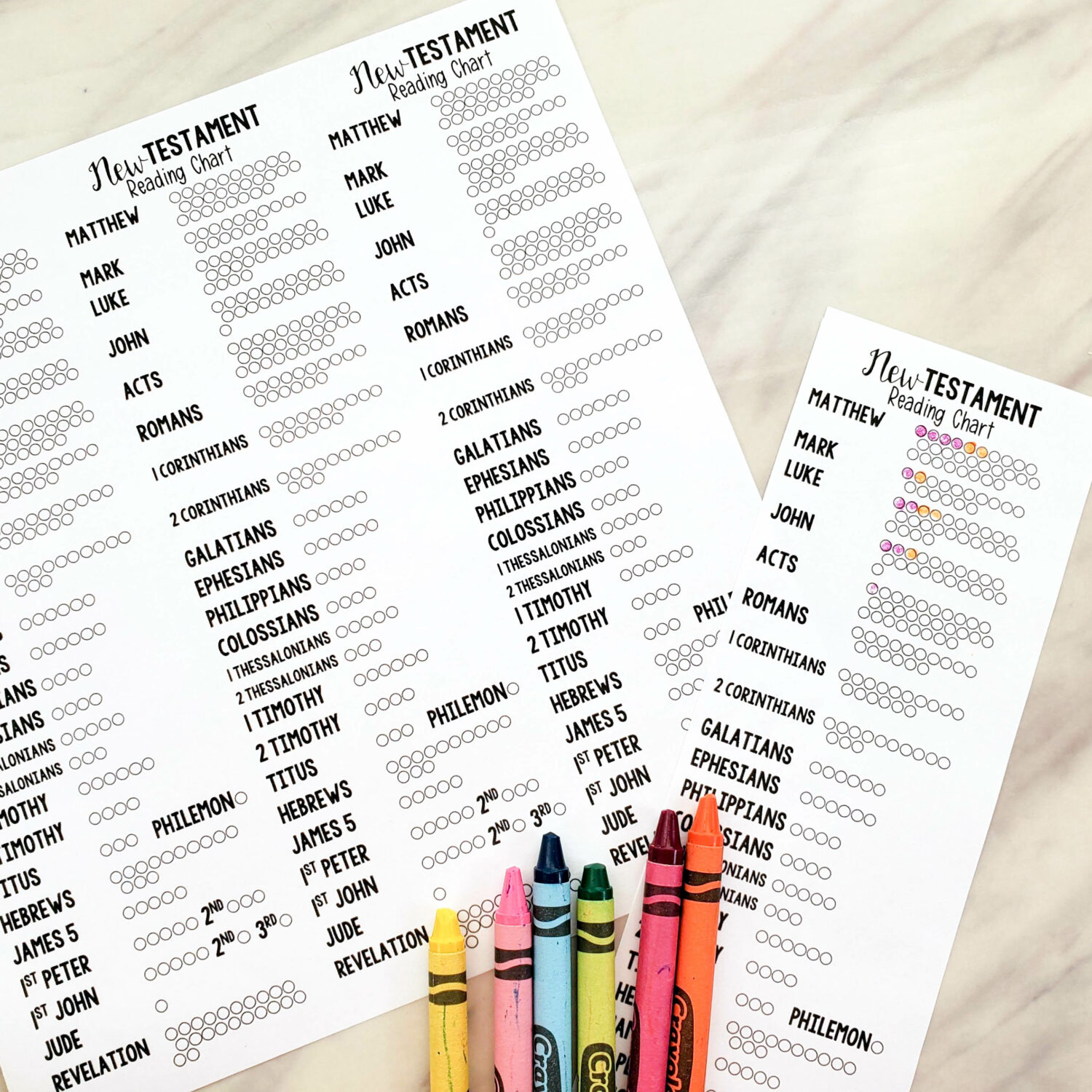Coloring page New Testament Reading Tracker Printable PDF