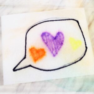 Magic Paper Towel Art Review Game Easy ideas for Music Leaders sq Valentines Day Magic Paper Towel Art20