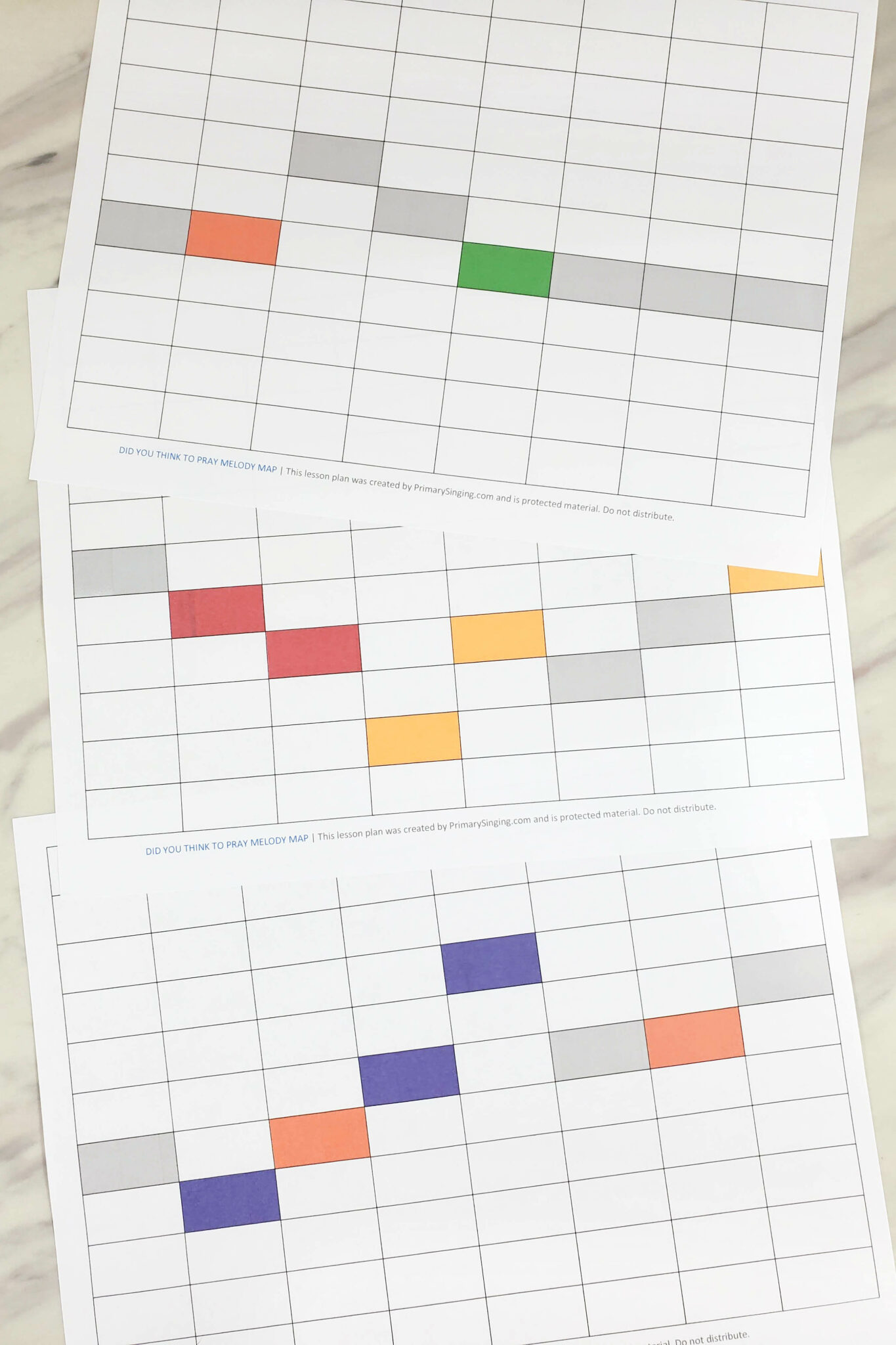 Melody Map Example Did You Think to Pray Melody Map - Primary Singing