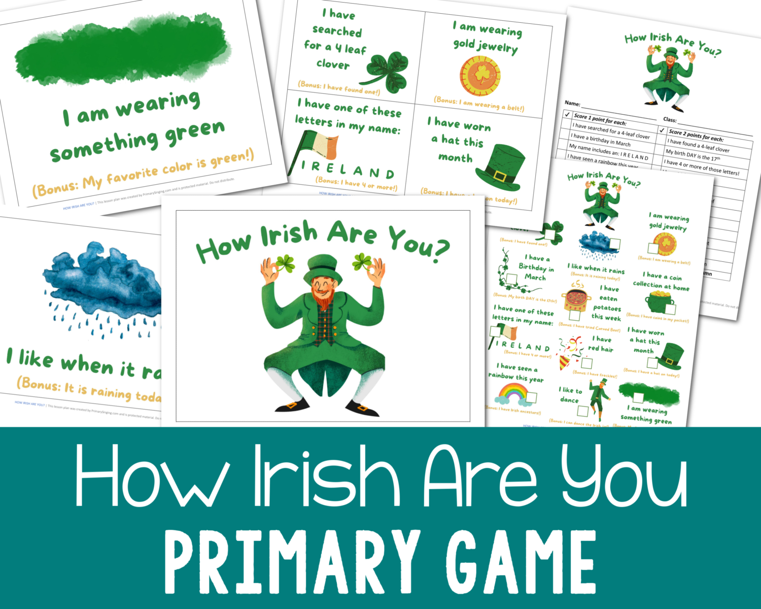 St Patrick's Day: How Irish Are You? Easy ideas for Music Leaders How Irish Are You Etsy Listing
