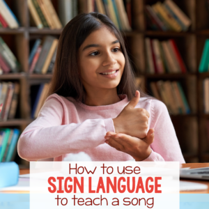 How to Use Sign Language in Primary to teach a song! Resource list of all the LDS Primary songs from the Children's Songbook, Hymn book, and songs published in the Friend magazine that have helpful tutorial videos for using ASL sign language and simplified sign language to teach the lyrics of the song with purposeful movement and a meaningful representation of the words!