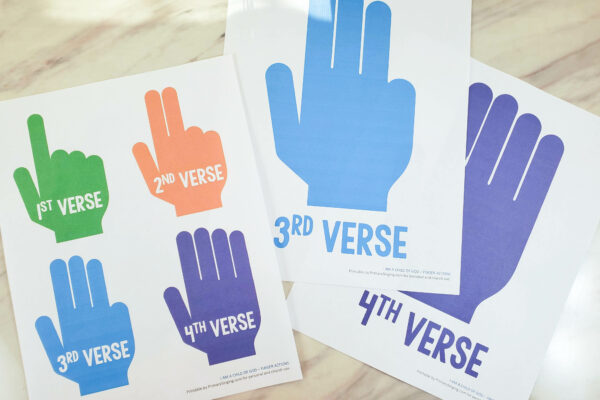 I Am a Child of God Finger Actions fun visual aids to help introduce and teach each verse of this song with simple actions using finger actions. Printable song helps for LDS Primary music leaders.