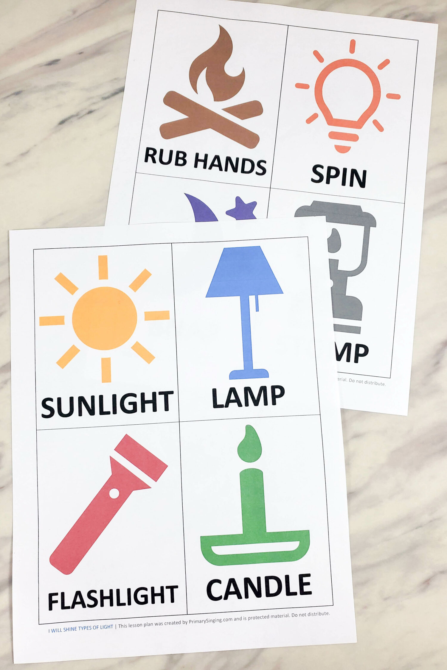 I Will Shine Types of Light - Use these different representation and sources of light to help deepen the connection with this song and sharing our personal light of Christ. Plus fun actions you can use as you sing the word "light" throughout the song! Fun singing time idea for LDS Primary music leaders teaching this song.