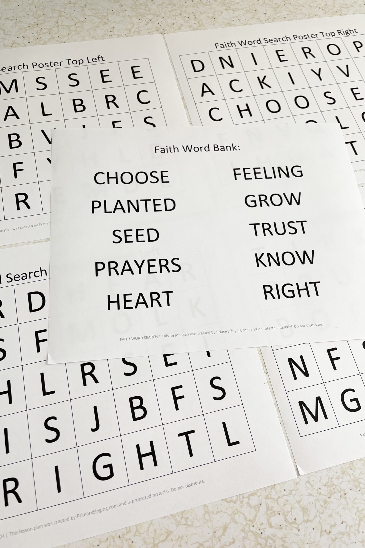 Use this fun Faith Word Search game to find all the hidden words about faith while you sing this Come Follow Me New Testament song for LDS Primary Music Leaders.