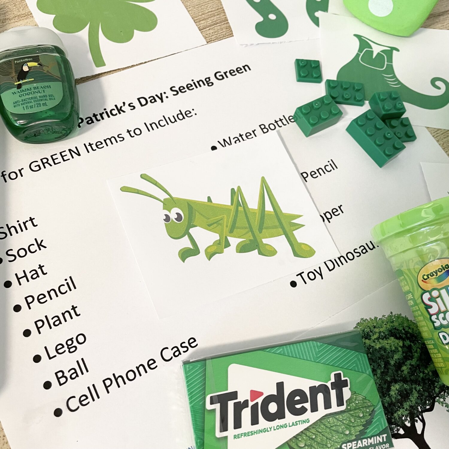This fun St. Patrick's Day Seeing Green primary activity is a great way to review lots of different primary songs while uncovering green items for LDS Primary Singing Time Music Leaders.