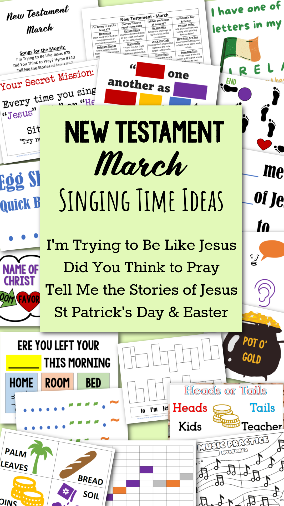 New Testament March Primary Songs Easy ideas for Music Leaders NT March Singing Time Ideas