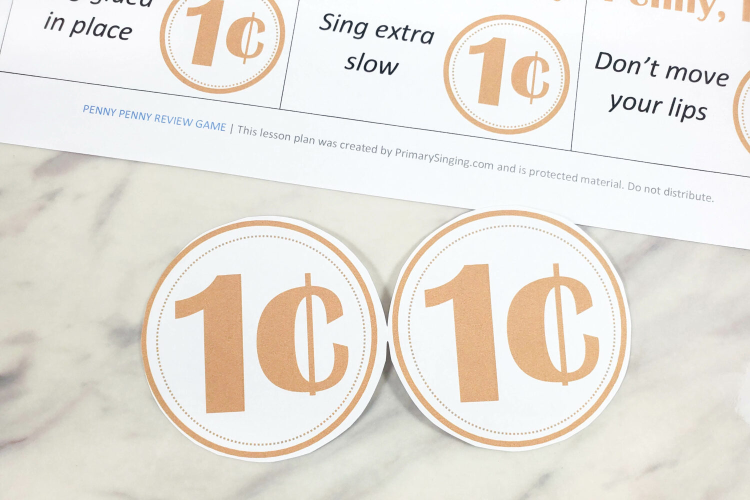 30 Summer Low & No-Prep Singing Time Ideas 28 Penny, Penny Who has the Penny game and activity for singing time - Primary Music Leaders song helps and printables, lesson plan to sing through your song of choice.